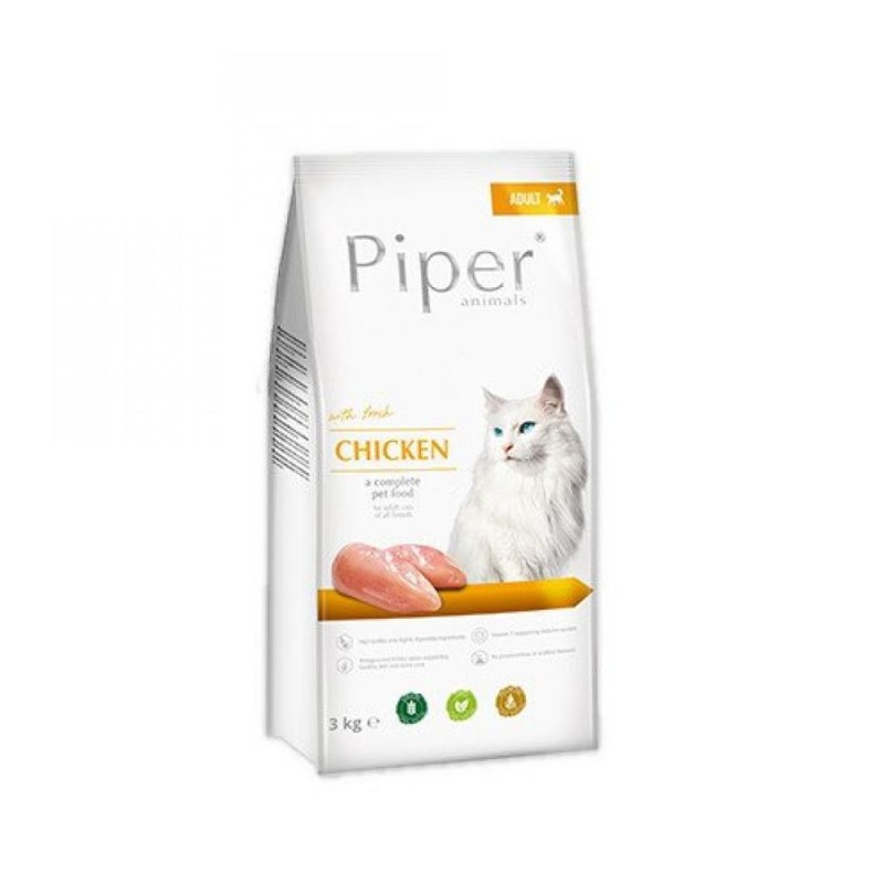 Hrana Pisici Piper Adult, Pui, Sac 3 kg