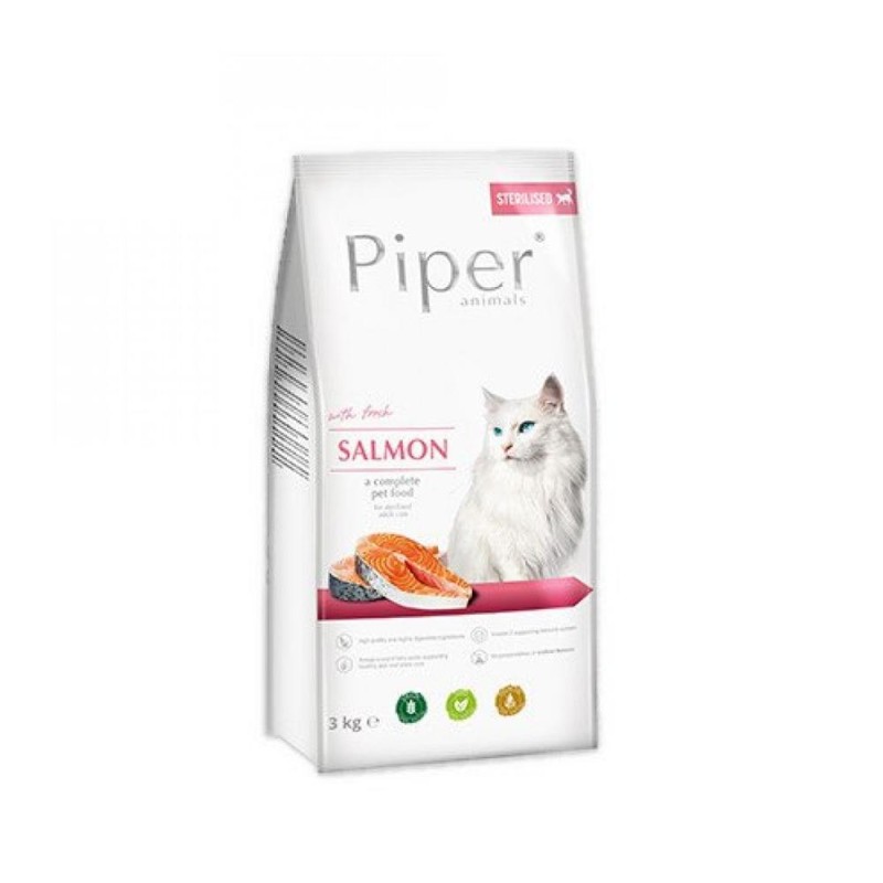Hrana Pisici Sterilizate Piper, Somon, Sac 3 kg