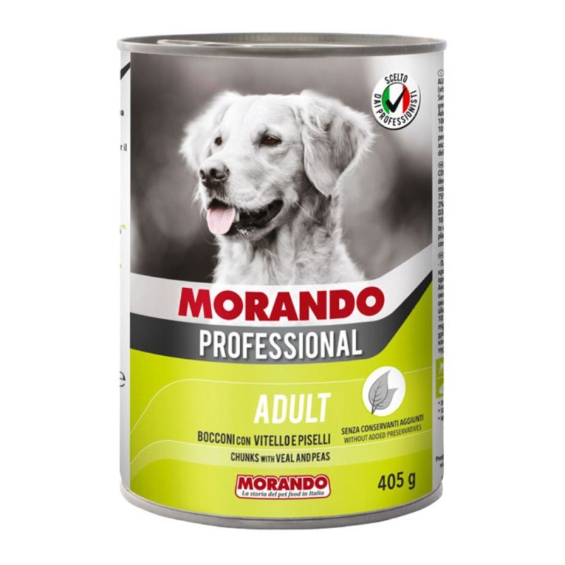 Hrana Umeda Caini, Adult, Morando Professional, Bucati cu Vitel si Mazare, Conserva 405 g