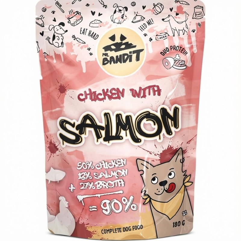 Hrana Umeda Caini Mr. Bandit, Pui cu Somon, 380 g