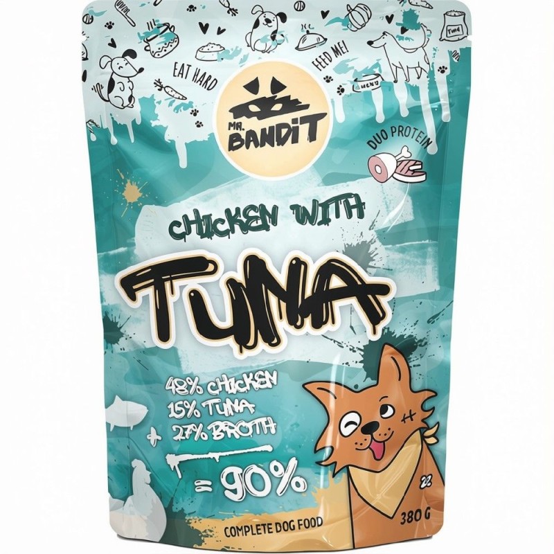 Hrana Umeda Caini Mr. Bandit, Pui cu Ton, 380 g