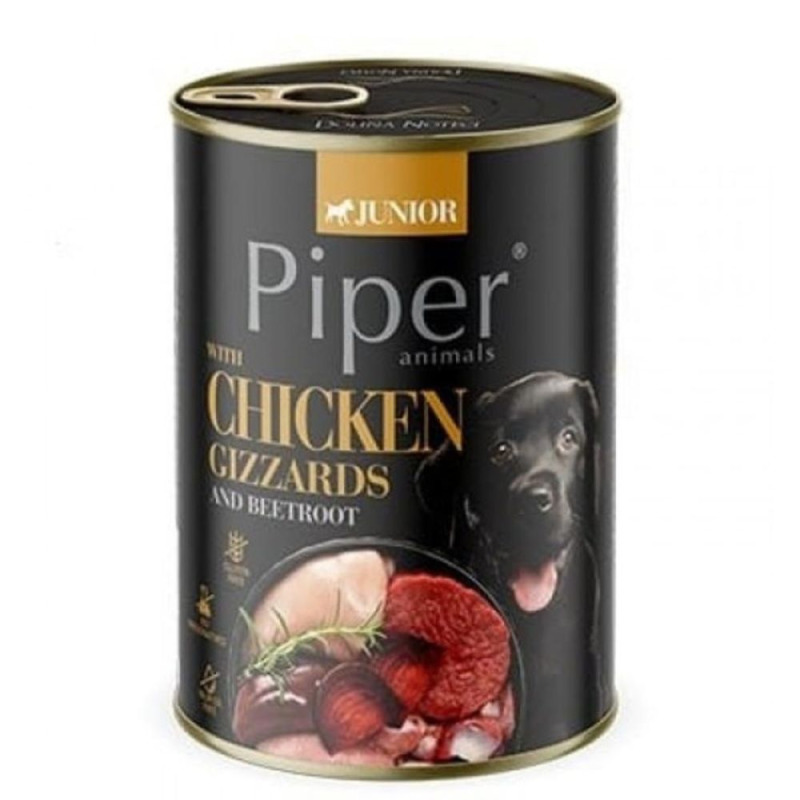 Hrana Umeda cu Stomac de Pui si Orez Brun, Piper Junior, 400 g