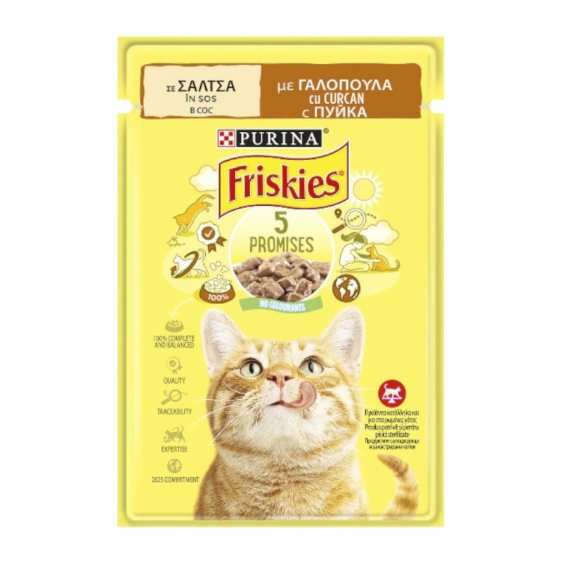 Hrana Umeda Pentru Pisici Adulte, Purina, Friskies, Curcan in Sos, 85 g
