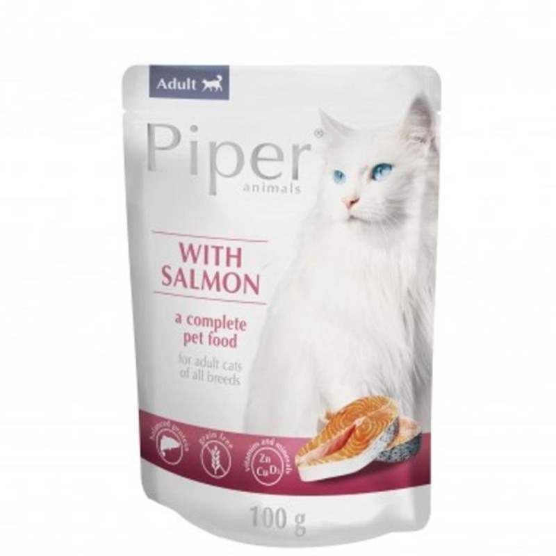 Hrana Umeda pentru Pisici cu Somon, 100 g, Piper Cat