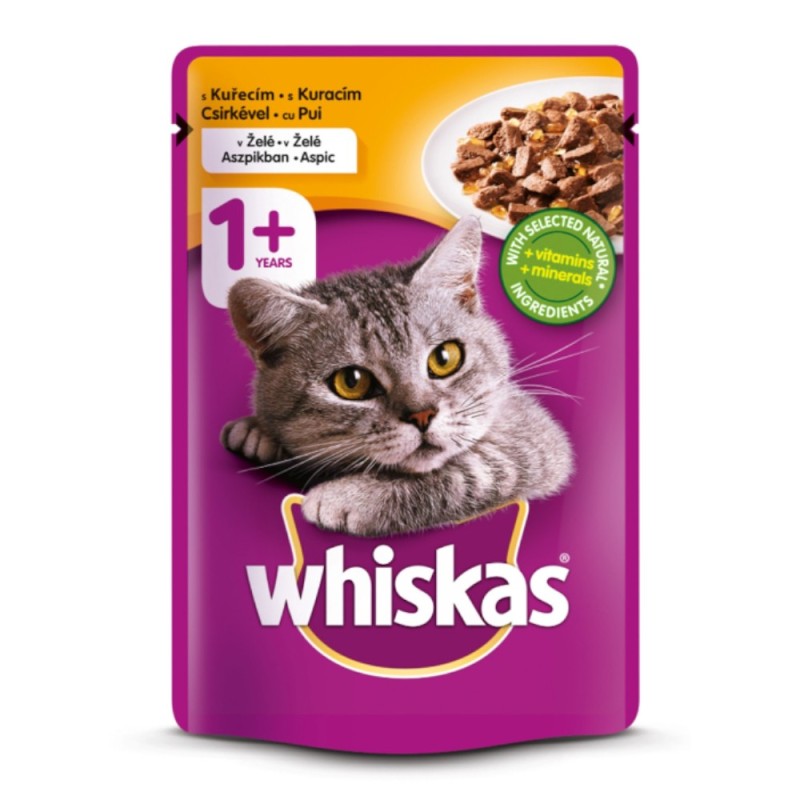 Hrana Umeda Pisici Adult Whiskas cu Pui, 100 g
