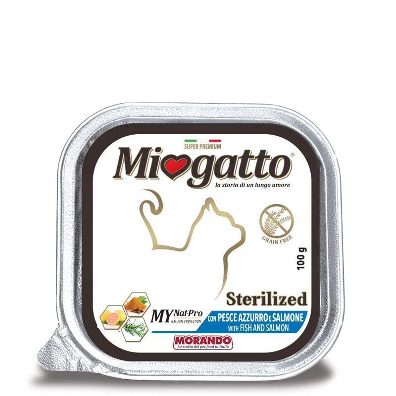 Hrana Umeda Super Premium Pisici Sterilizate, Miogatto, Peste si Somon, 100 g