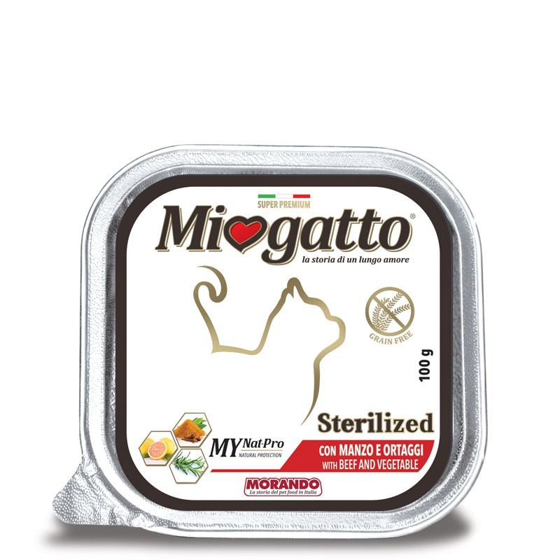 Hrana Umeda Super Premium Pisici Sterilizate, Miogatto, Vita si Legume, 100 g