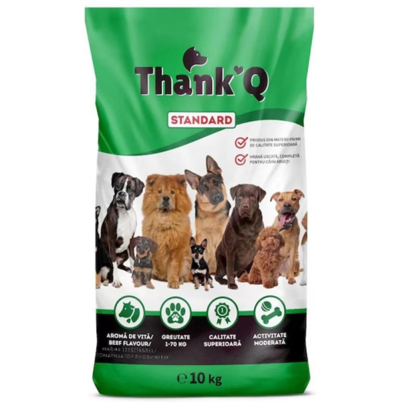 Hrana Uscata pentru Caini Adulti, Vita, Thank Q, 10 kg