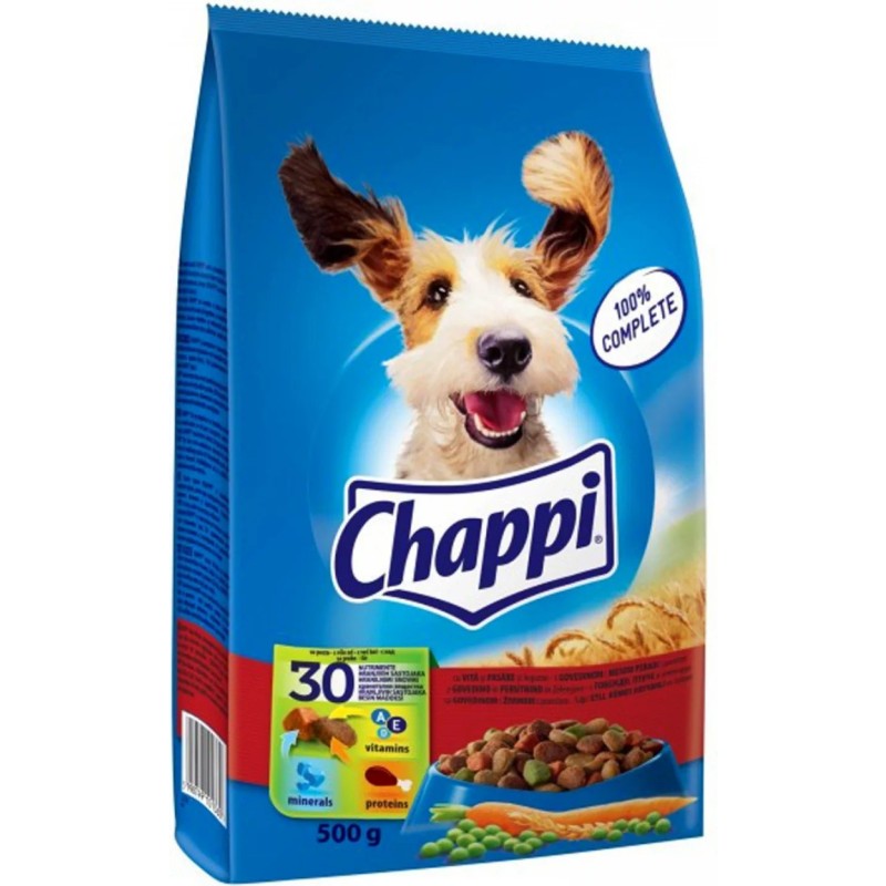 Hrana Uscata pentru Caini Chappi cu Vita si Pasare, 500 g