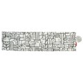 Husa Roll Wrap Bumbac pentru Creioane, 72 Pozitii, Negru/Alb