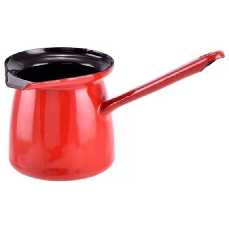 Ibric Emailat, 4 Persoane, cu Cioc si Maner, Rosu, Perfect Home