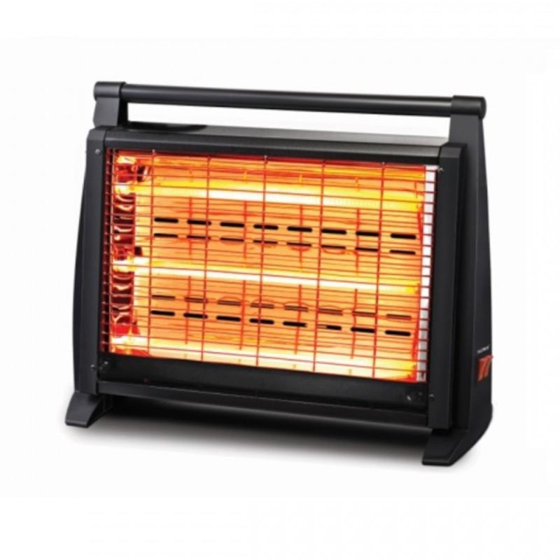 Incalzitor cu Intrerupator de Siguranta, 3 Rezistente, Putere 1500W, Negru