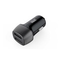Incarcator Auto USB, 2 Iesiri 2.4A, Negru, Well