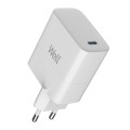 Incarcator Retea USB Well, GaN, PD 65W, Alb