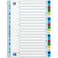 Index Plastic Alfabetic A-Z, A4, 20 File/Set, Alb cu Margine Color, Oxford