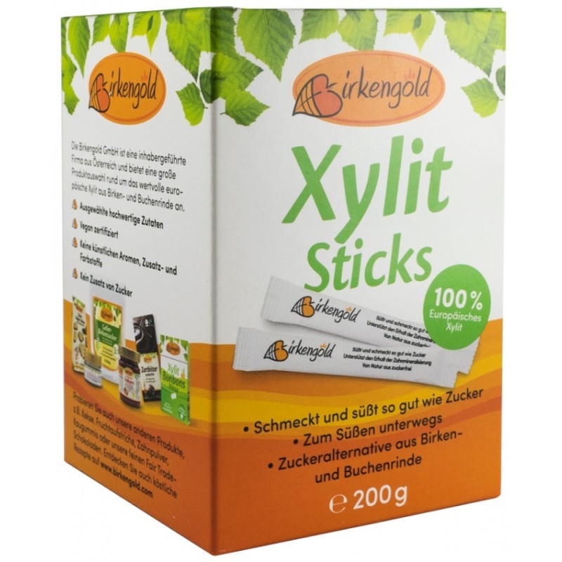 Indulcitor, 100 % Xylitol, 50 Pliculete, Birkengold, 4 g