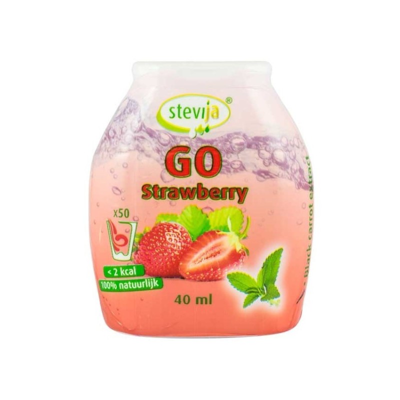 Indulcitor pe Baza de Stevie cu Aroma de Capsuni, Stevija, 40 ml