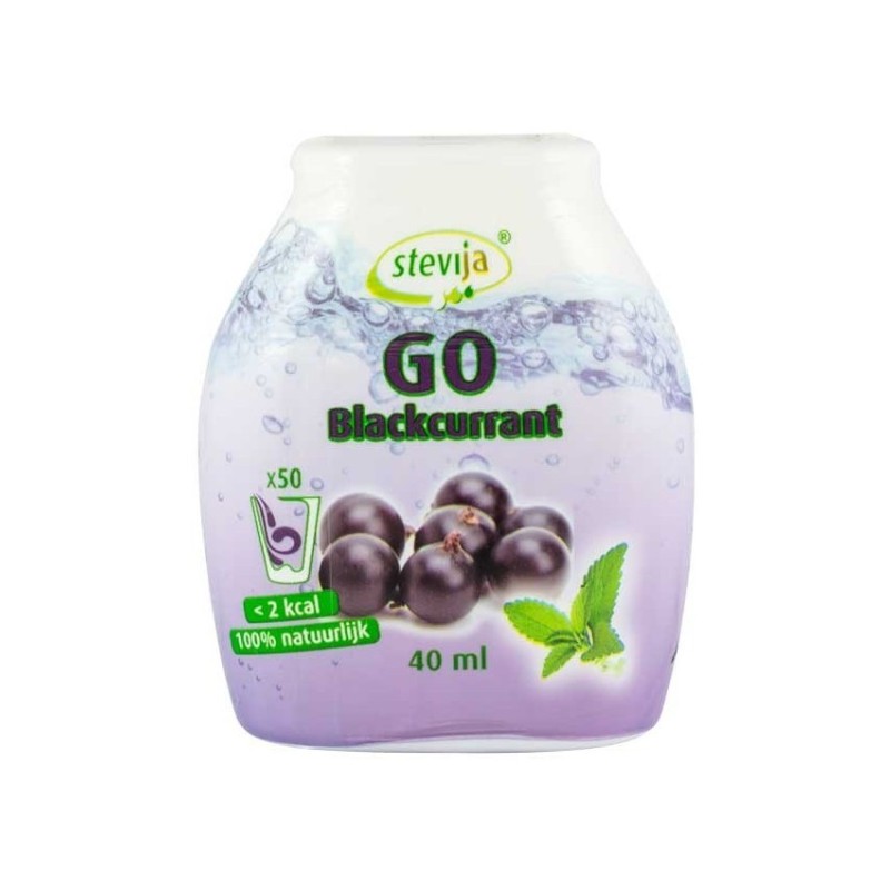 Indulcitor pe Baza de Stevie cu Aroma de Coacaze Negre, Stevija, 40 ml