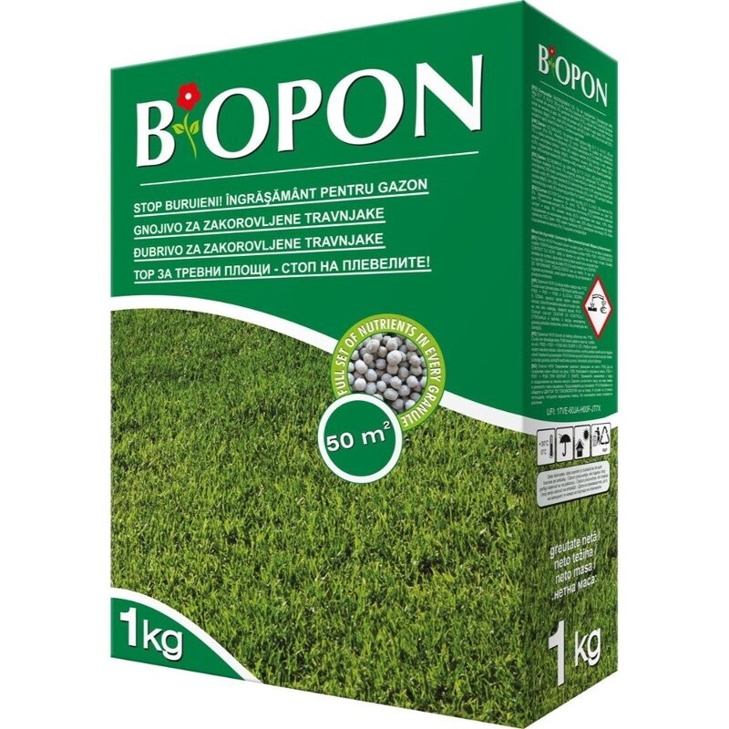Ingrasamant pentru Gazon Biopon Stop Buruieni 1 Kg