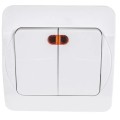 Intrerupator Dublu, cu Led, Z Tools, Practic, 10 A, 250 V