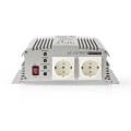 Invertor Tensiune cu Unda Sinusoidala Modificata 12V DC - 230V AC, 1000W, 2 Iesiri Schuko, Nedis