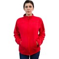Jacheta Medicala Polar Fleece Joe, Unisex, Tip Tunica, Maneca Lunga, Fermoar, 2 Buzunare, Rosie, XL