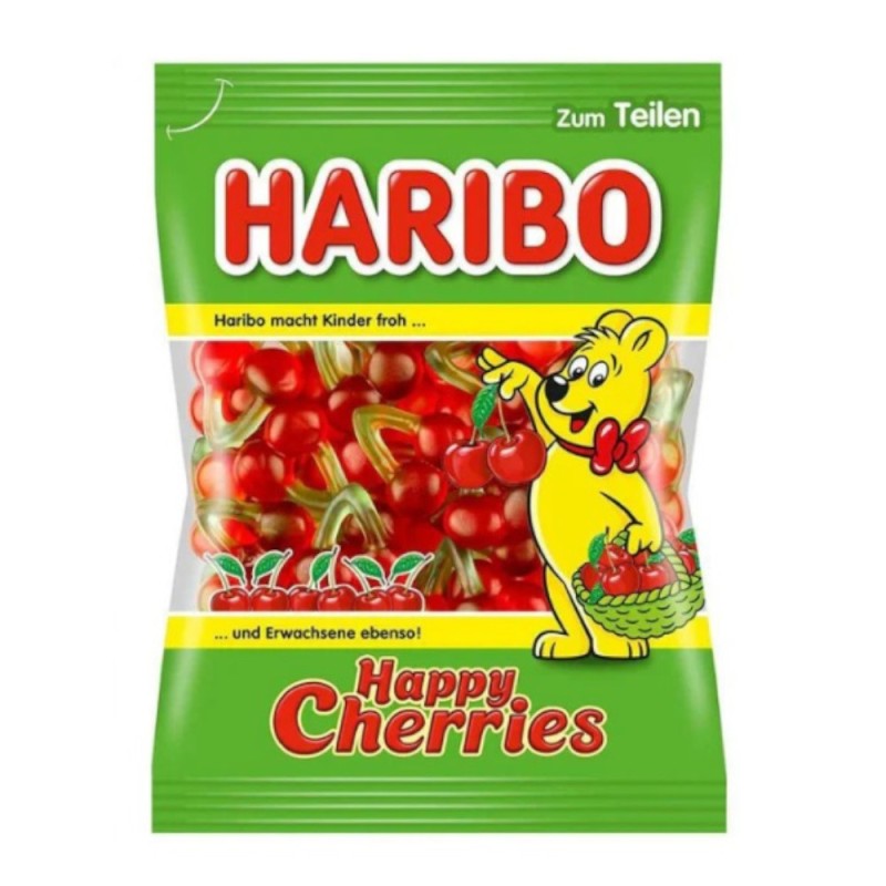 Jeleuri Happy Cherries, Haribo, Aroma de Cirese, 100 g