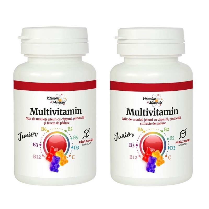 Jeleuri Ursuleti Multivitamin Junior, 2 la Pret de 1, Fructe, 20 Jeleuri