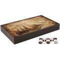 Joc de Table din Lemn Lacuit, Z Tools, Trandy 58 x 48 cm, Corabia Piratului Korsan