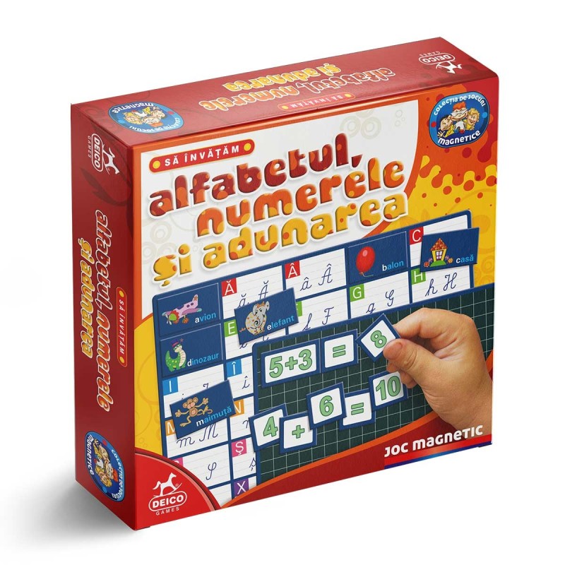 Joc Educativ Magnetic, Deico, Alfabetul, Numerele, Adunarea