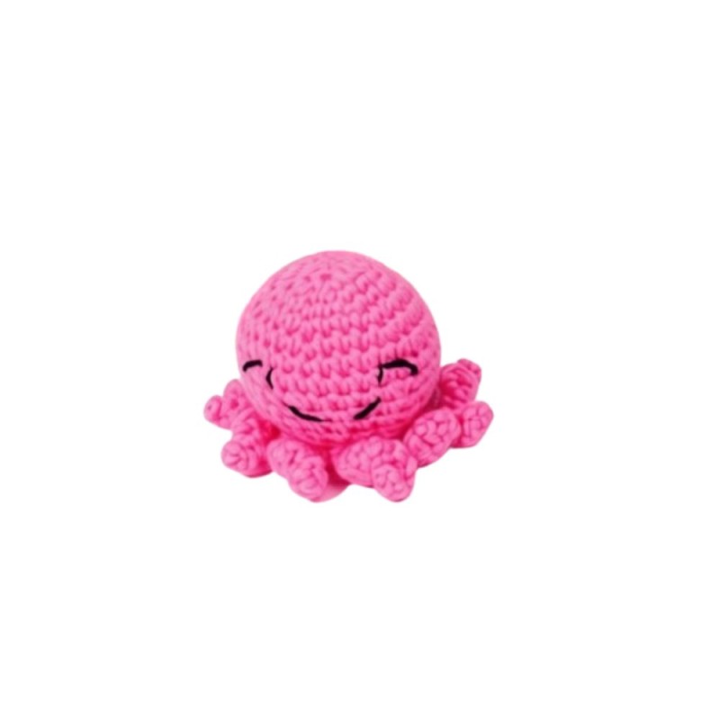 Jucarie Caracatita, Bumbac 100 % Organic, Roz, M-PETS