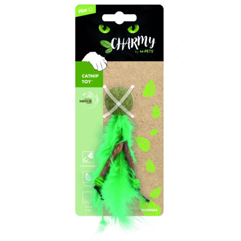 Jucarie cu Iarba Matelor Charmy Bugbear, Verde, M-Pets