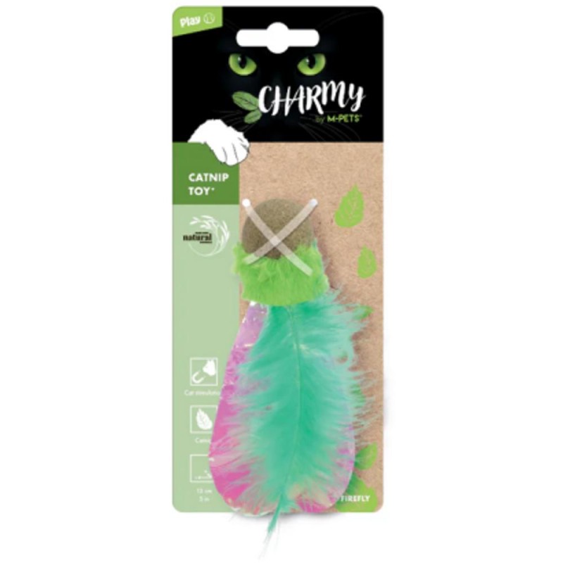 Jucarie cu Iarba Matelor Charmy Firefly, Verde, M-Pets