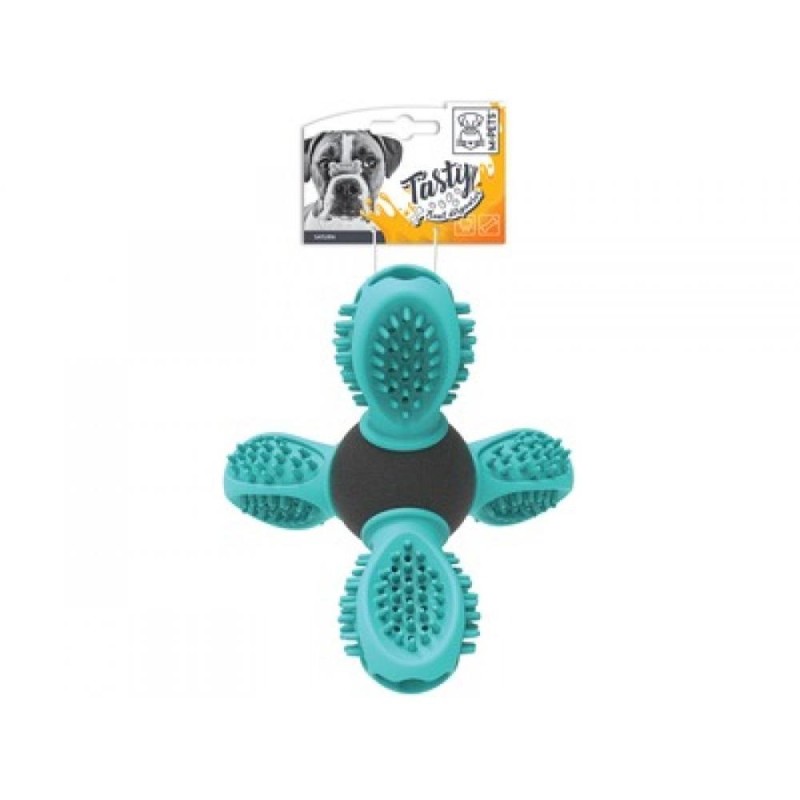 Jucarie din Cauciuc pentru Caini Saturn, Albastru, M-Pets