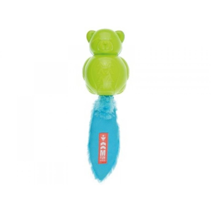 Jucarie pentru Caini Teddy On/Off, cu Sunet, Albastru/Verde, M-Pets