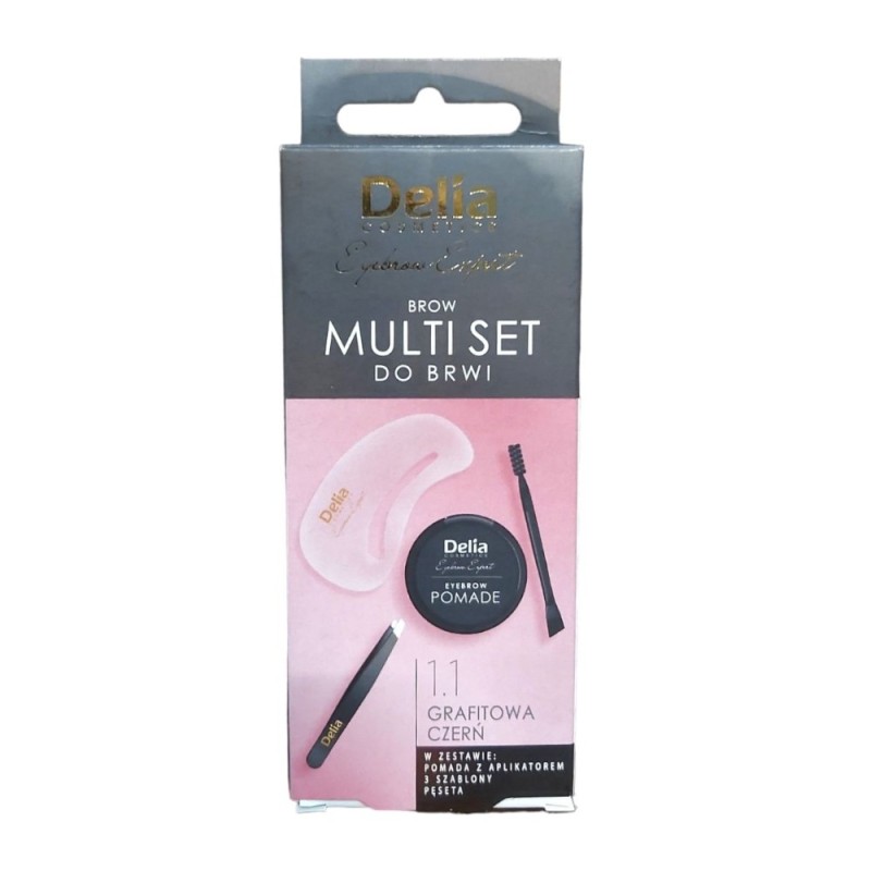 Kit pentru Sprancene Delia, 1.1 Graphite Black