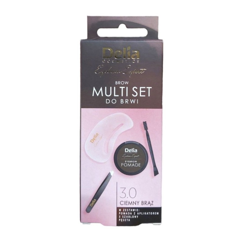 Kit pentru Sprancene Delia, 3.0 Dark Brown