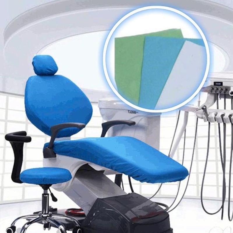 Kit Protectie Scaun Stomatologic, Albastru, Prima, 3 Piese, 30 x 24 cm, 80 x 66 cm, 148 x 87 cm, Unica Folosinta
