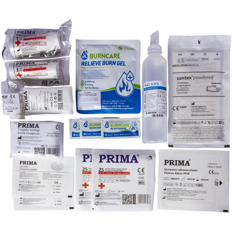 Kit Trusa de Prim Ajutor pentru Arsuri Prima