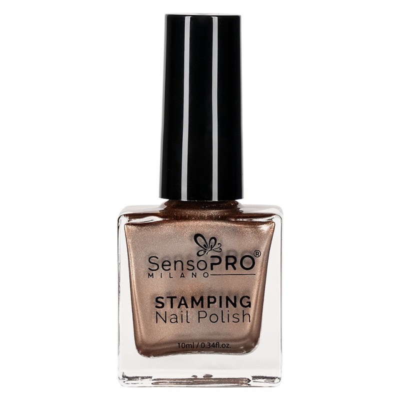 Lac de Unghii pentru Stampila, SensoPRO Milano, Metallic Gold 10 ml