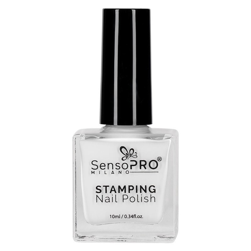 Lac de Unghii pentru Stampila, SensoPRO Milano, White 10 ml