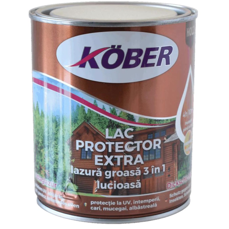 Lac pentru Protectie Extra, Kober, 0.75 l, Nuc Mediu
