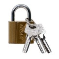 Lacat Auriu cu 3 Chei, 32 mm