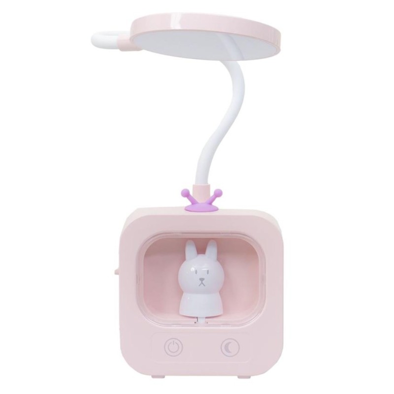 Lampa de Birou Copii, Model Televizor, 3 Tipuri de Lumina, Roz