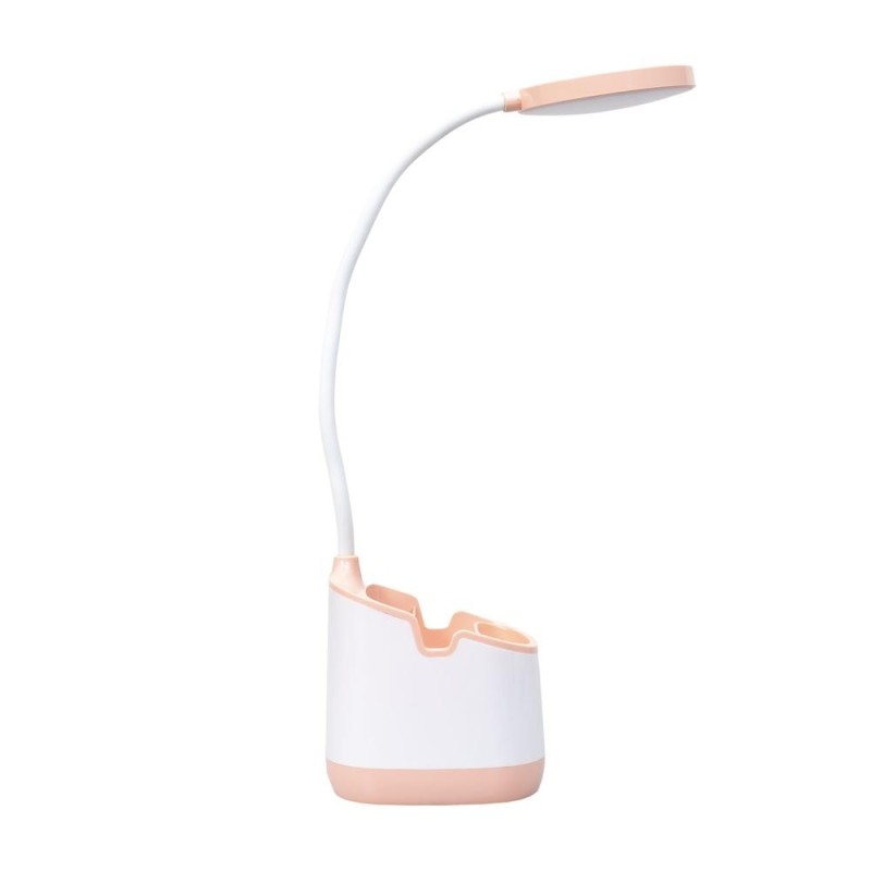 Lampa de Birou Copii, Suport Pixuri, 3 Tipuri de Lumina, Somon