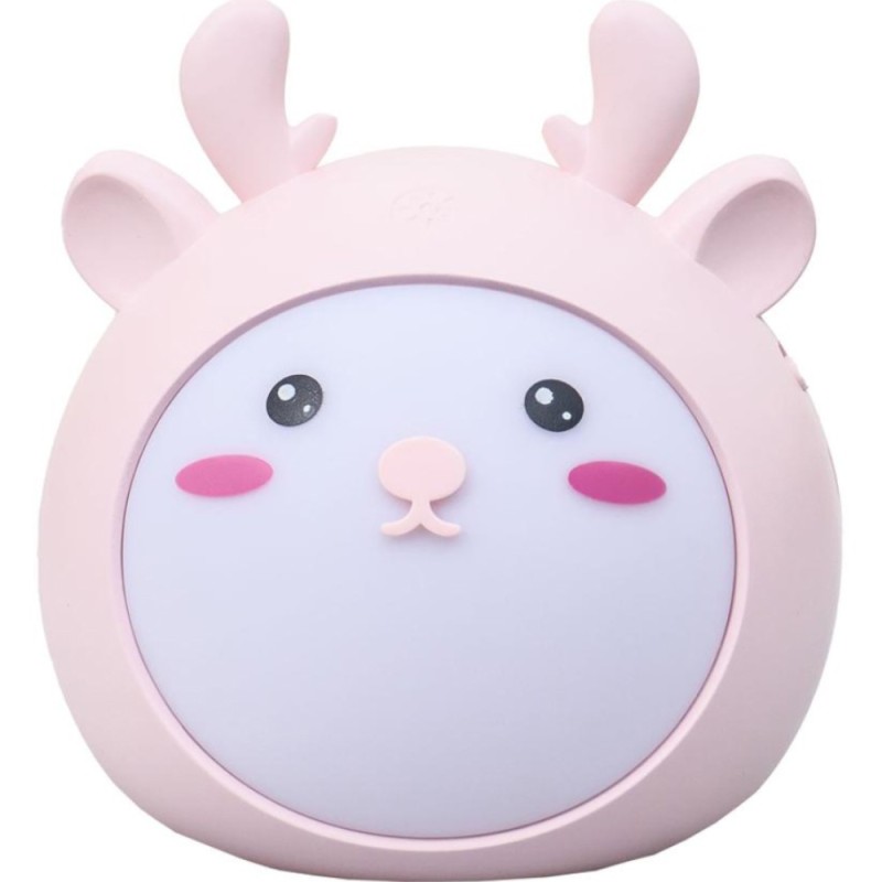 Lampa de Veghe Copii, Model Ren, USB, Touch, Putere 4.2W, 3 Tipuri de Lumina, Roz