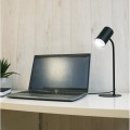 Lampa Unilux LED Katz, Cap Ajustabil, Comutator Tactil, Cablu USB, Inaltime 33 cm, Neagra