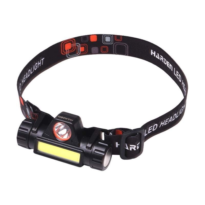 Lanterna de Cap Reincarcabila, 3W, Carcasa Aluminiu, Incarcare Micro USB, Harden