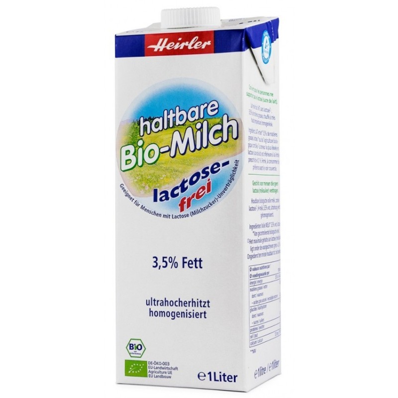 Lapte BIO fara Lactoza, 3.5% Grasime, 1 l, Heirler