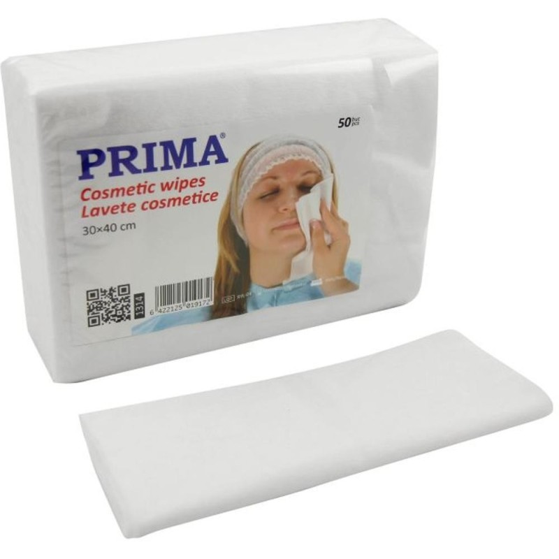 Lavete Cosmetice Prima, Ultra-Fine, 30 cm x 40 cm, 50 Bucati